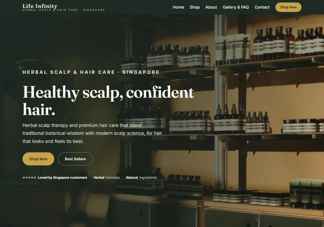 A Singapore online store built with Warely Ecom