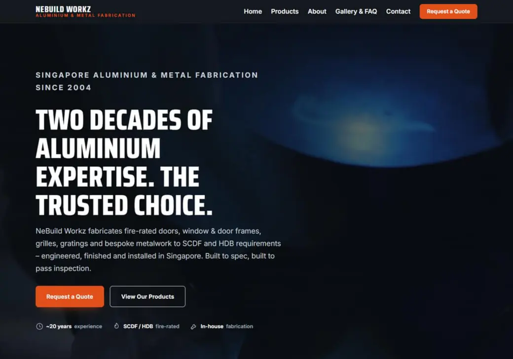 Online store built with Warely Ecom — Metal fabrication (Manufacturing)