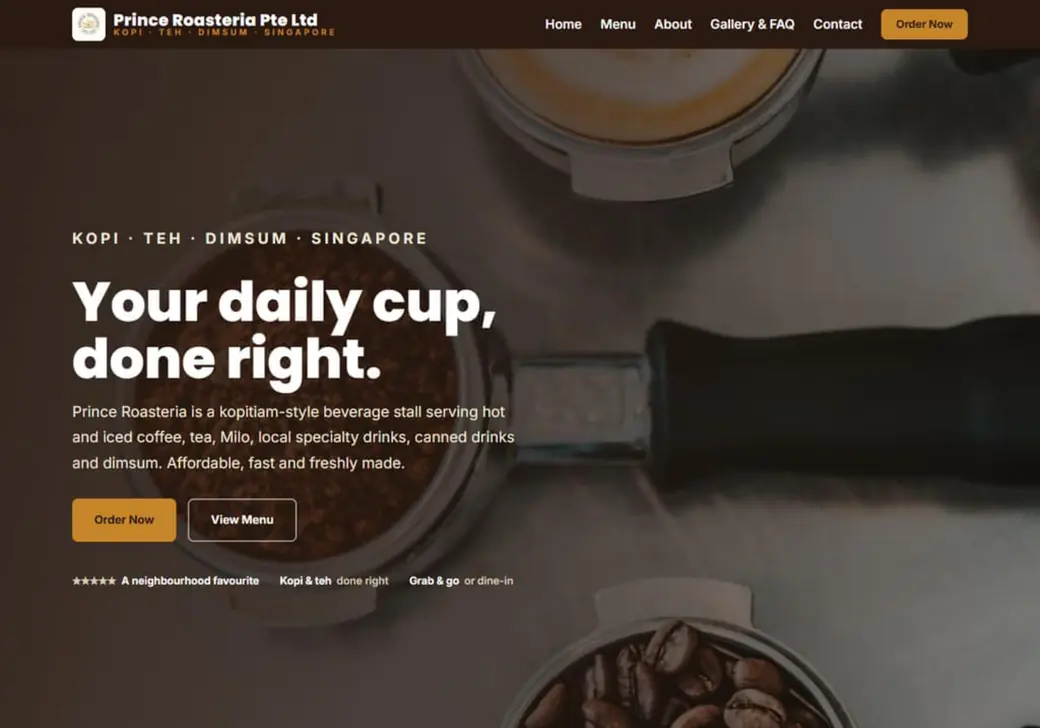 Online store built with Warely Ecom — Kopitiam (Beverage)