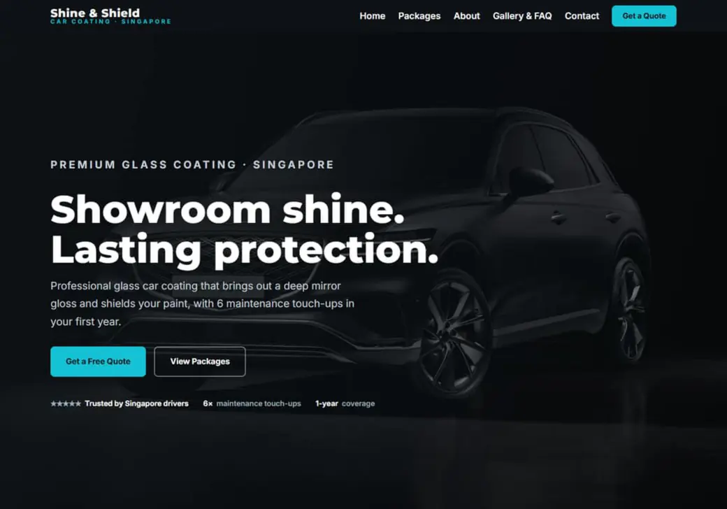 Online store built with Warely Ecom — Car detailing (Service)