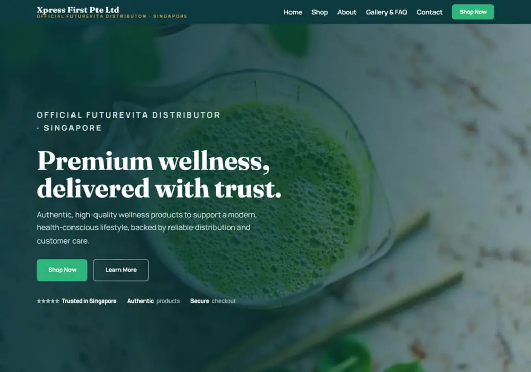 Online store built with Warely Ecom — Wellness supplements (Retail)