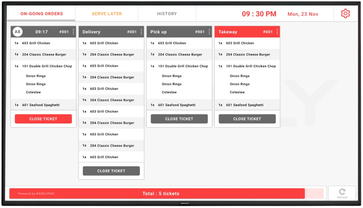 Warely Kitchen Display System