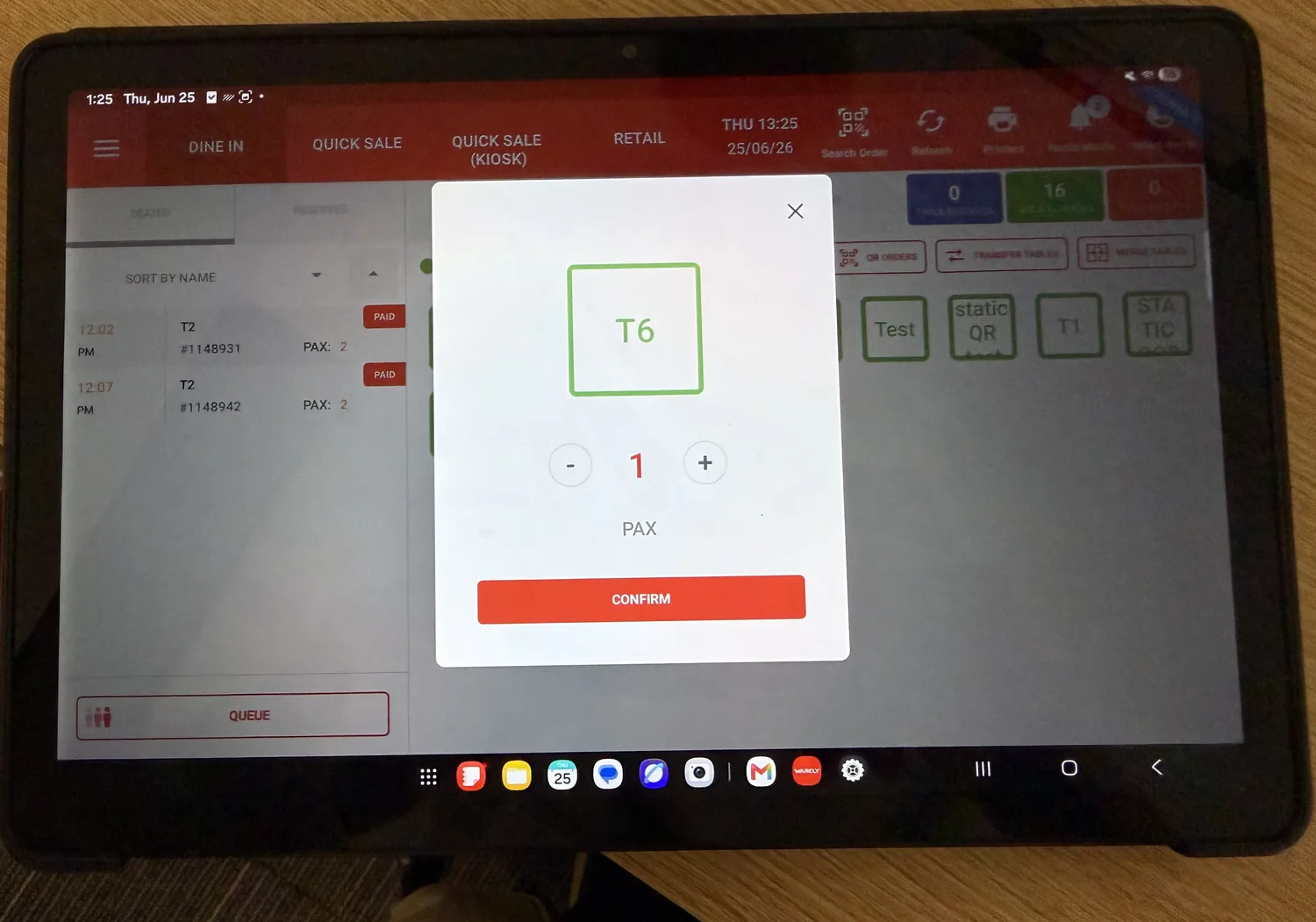WarelyPOS — Mobile POS screen