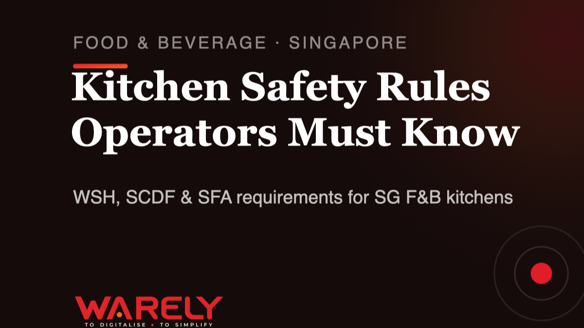 Workplace Safety in Singapore’s Commercial Kitchens: What Operators Must Have in Place